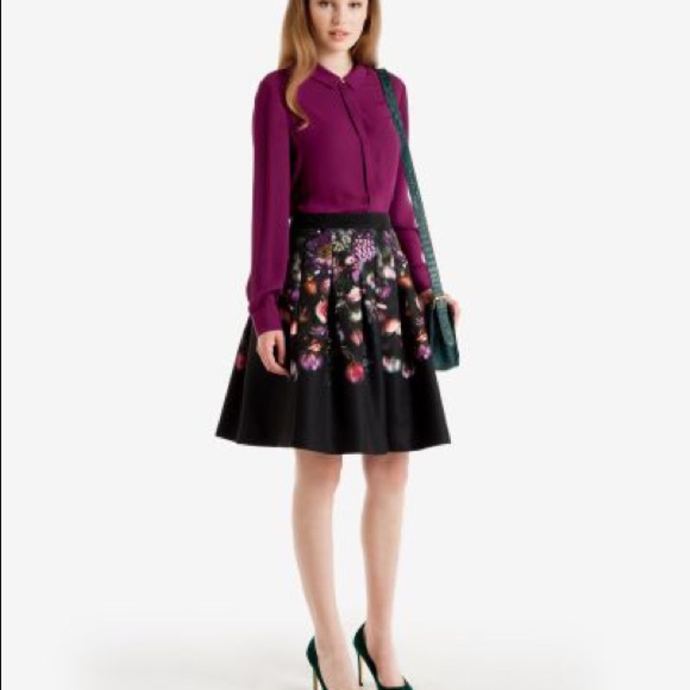 NWT Ted Baker London Deniva Shadow Flora Full Skirt - orig $259